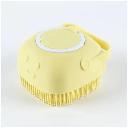 CEPILLO DE BAÑO PARA MASCOTAS CON DISPENSADOR