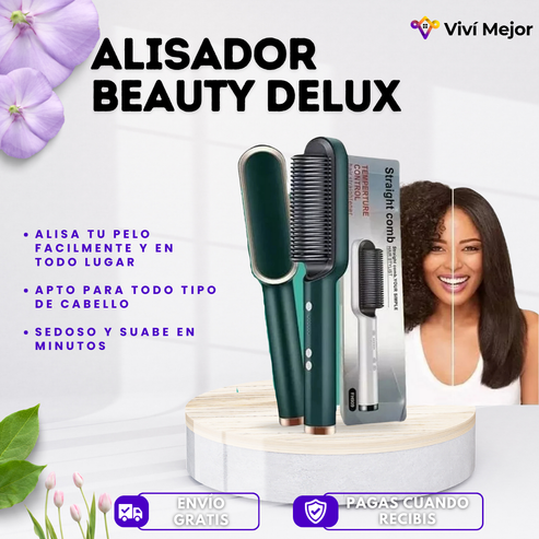 Cepillo Alisador 3 en 1 Beauty Delux